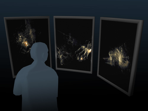Loops tryptich installation (visualization)