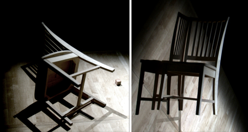 Frames from Upending stereo shoot